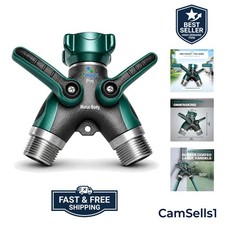 Hose Splitter 2 Way Heavy Duty Outdoor Faucet and Garden Connector - Water Sp...