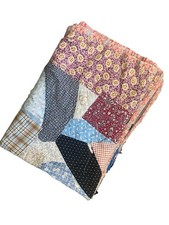 Vintage Farmhouse Twin Size Patchwork Handmade Quilt Country Cottage