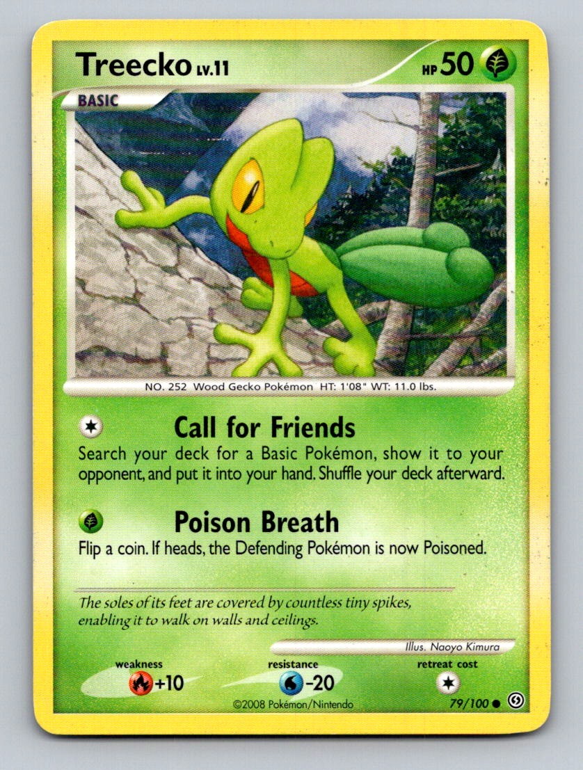 Treecko 79/100 Common Stormfront Pokemon Lightly Played