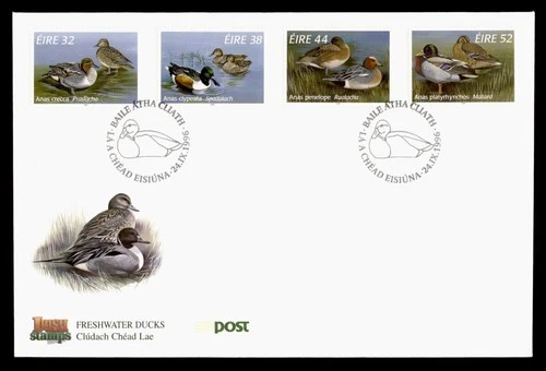 DR WHO 1996 IRELAND FDC DUCK COMBO M77294