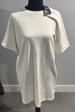 Forever 21 Cream Short Sleeve Sweatshirt Dress Size Small NWT