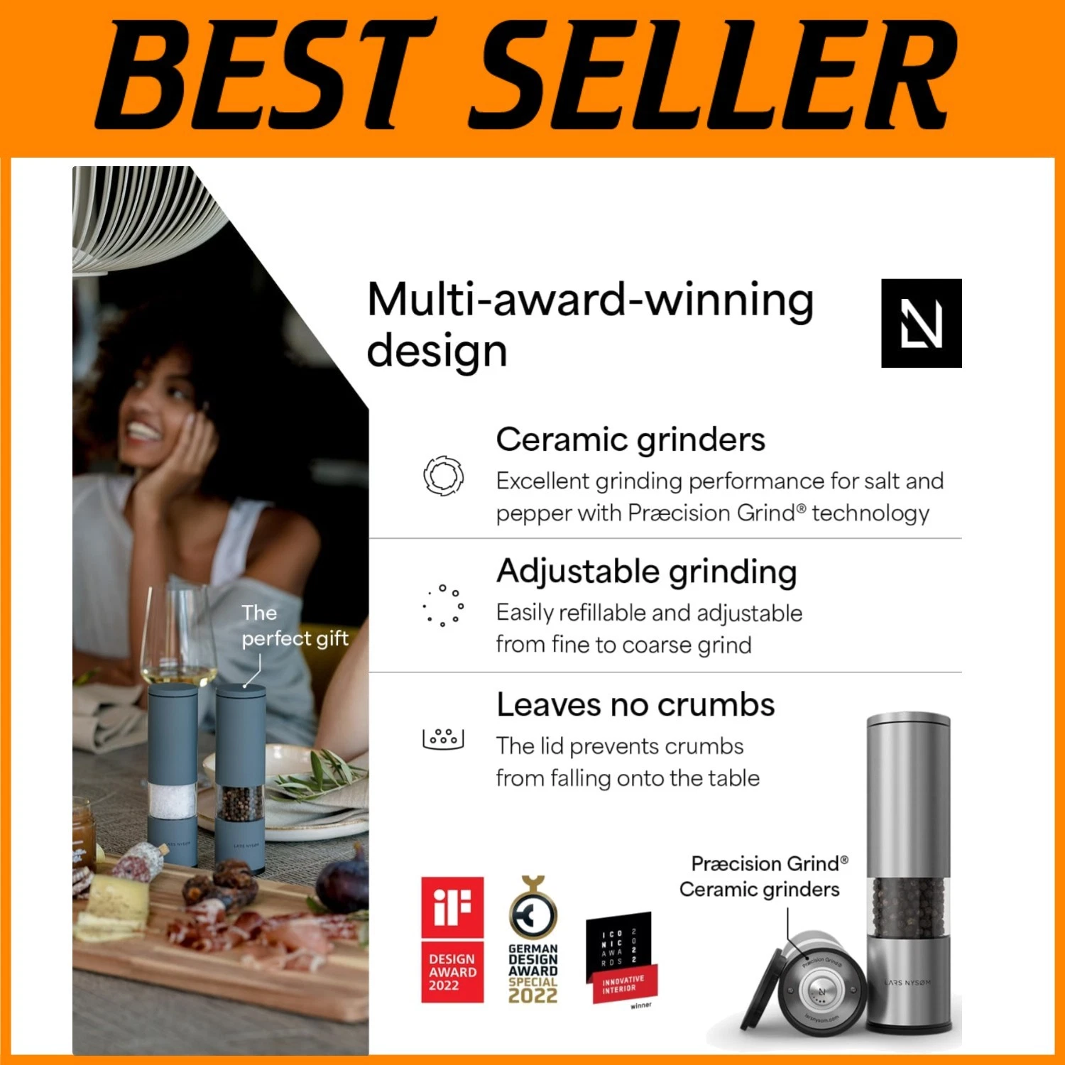 Lagom Salt and Pepper Grinder Set