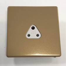 Round Pin Socket Beige Aspect 2A 1G Unswitched Champagen White Insert K24380 MK