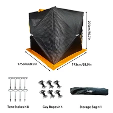 Portable Outdoor Ice Fishing Shelter with Windproof Windows & Carry Bag Spacious