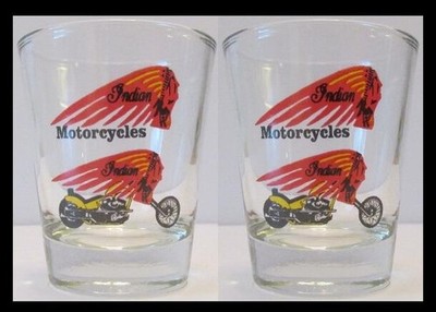 Set of 2 Indian Motorcycle 1½oz. Shot Glasses #2