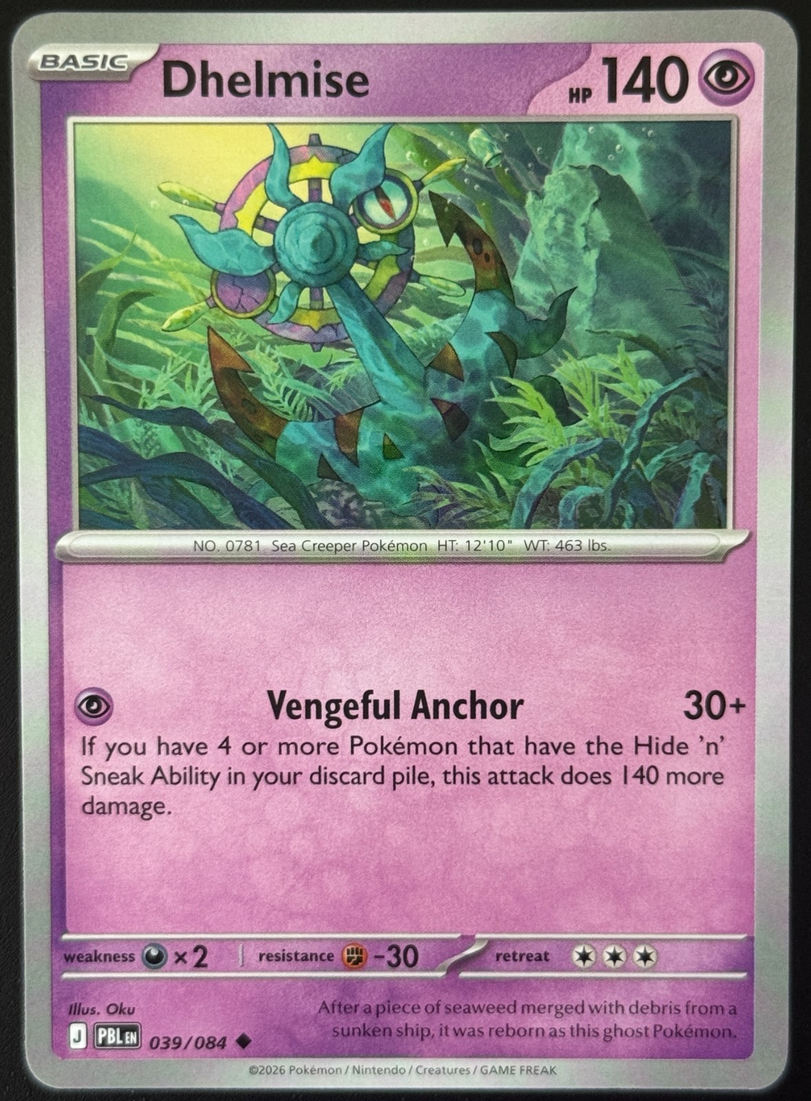 Dhelmise - 039/084 - Pitch Black - Uncommon - Near Mint