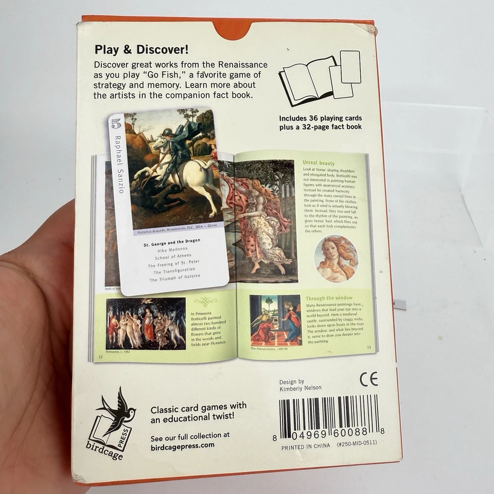 Go Fish Renaissance Artists Card Game + Book 2011 Wenda O’Reilly Birdcage Press - Image 4 of 4