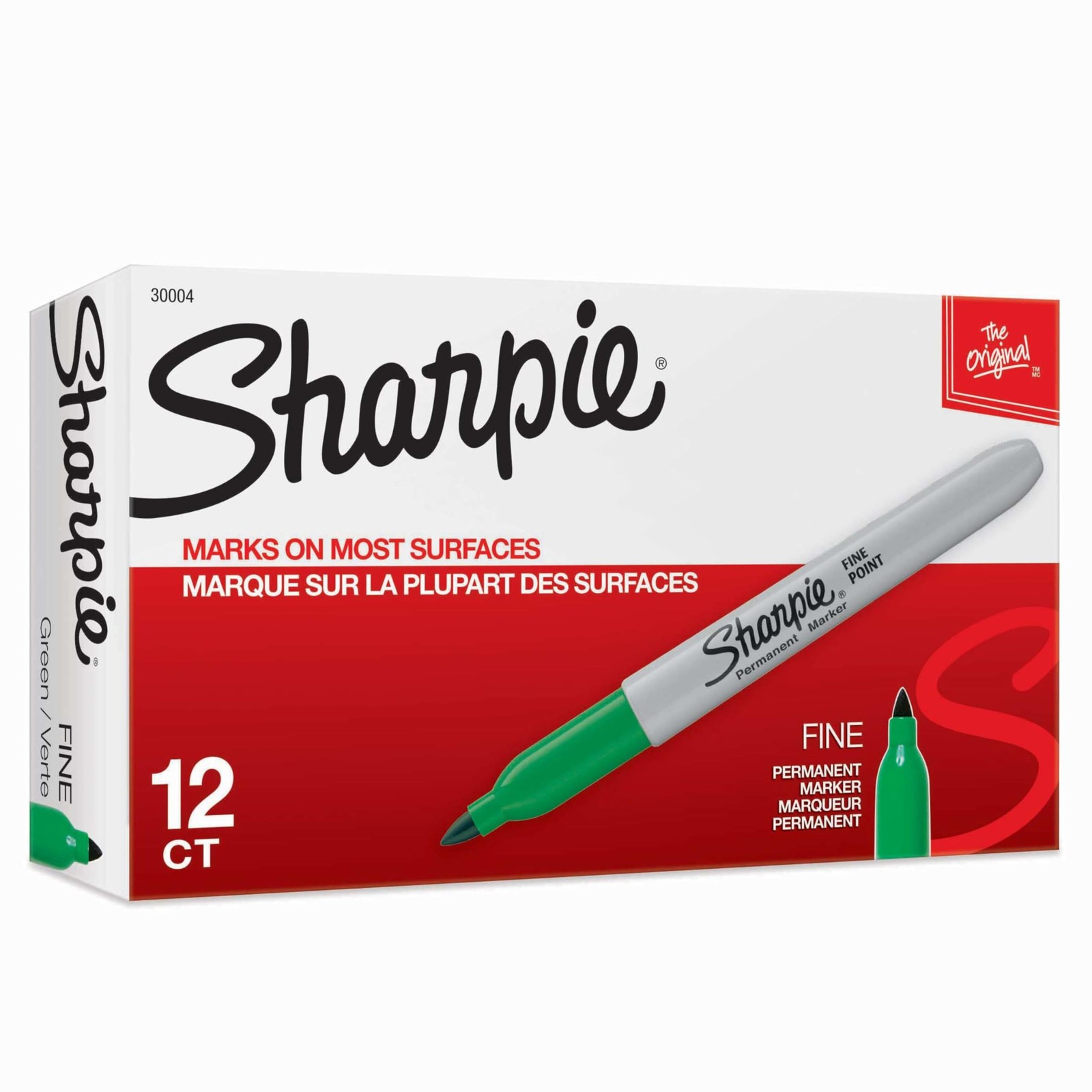 Sharpie Permanent Markers, Fine Point, Green, 12 Count - Fad