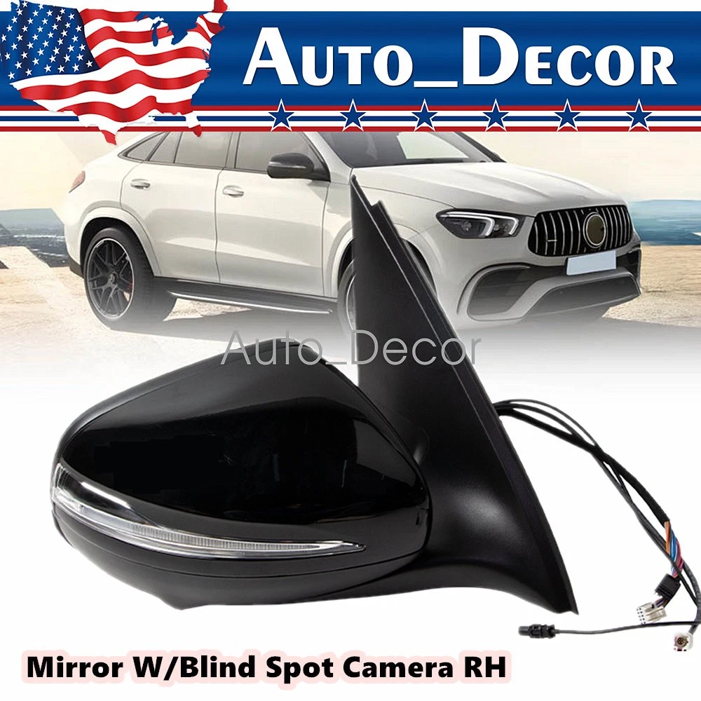 For Mercedes W167 GLE GLS 2020 2022 Passenger Side Mirror W/Blind Spot Camera