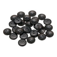 30Stk HolzknöPfe Zum NäHen,18Mm,2 LöCher,Rund,Zum Basteln,FüR Kleidung,Schwarz