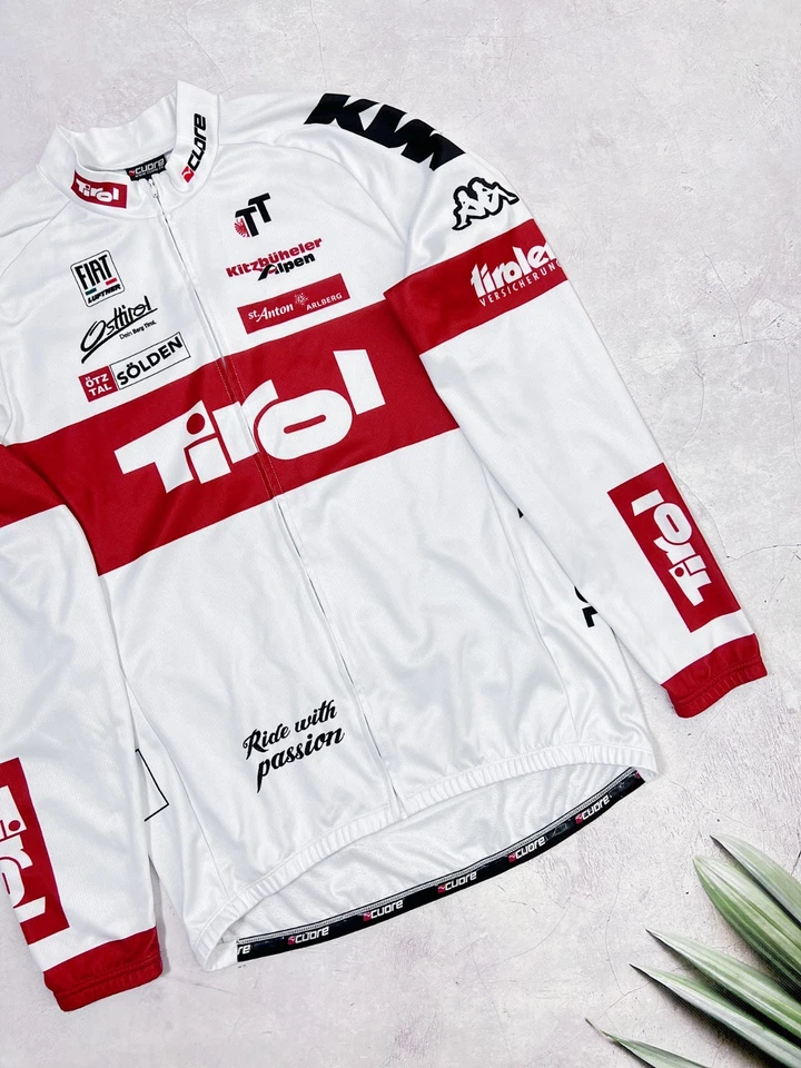 Cuore Tirol Warm Cycling Jersey FIAT KTM Kappa Long Sleeve size Medium - Image 4 of 4
