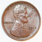 1912-P Lincoln Wheat Cent - AU/BU - #9074D FREE SHIPPING