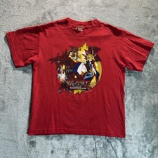 Yu-Gi-Oh T-Shirr Shadow Realm Yami Yugi VTG 1996 Graphic Tee Red Youth XL 16/18