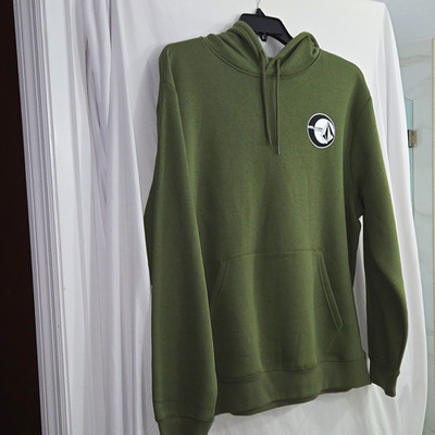 Volcom Men's Green Solid Fleece Logo Pullover Hoodie Pocket Long Sleeve XL