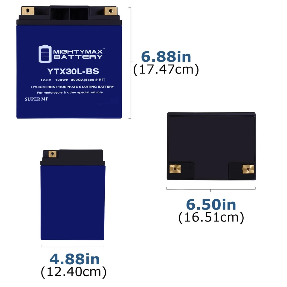 Mighty Max YTX30L-BS 锂电池兼容 Harley-Davidson 自行车 — 第 2/4 张图片