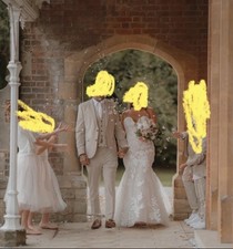 Rebecca Ingram Mermaid Hattie Wedding Dress Maggie Sottero 12 14 Misty