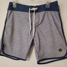 Ezekiel Men's Board Shorts Size 32 Blue/Gray Beach Swim Trunks Unlined Beach