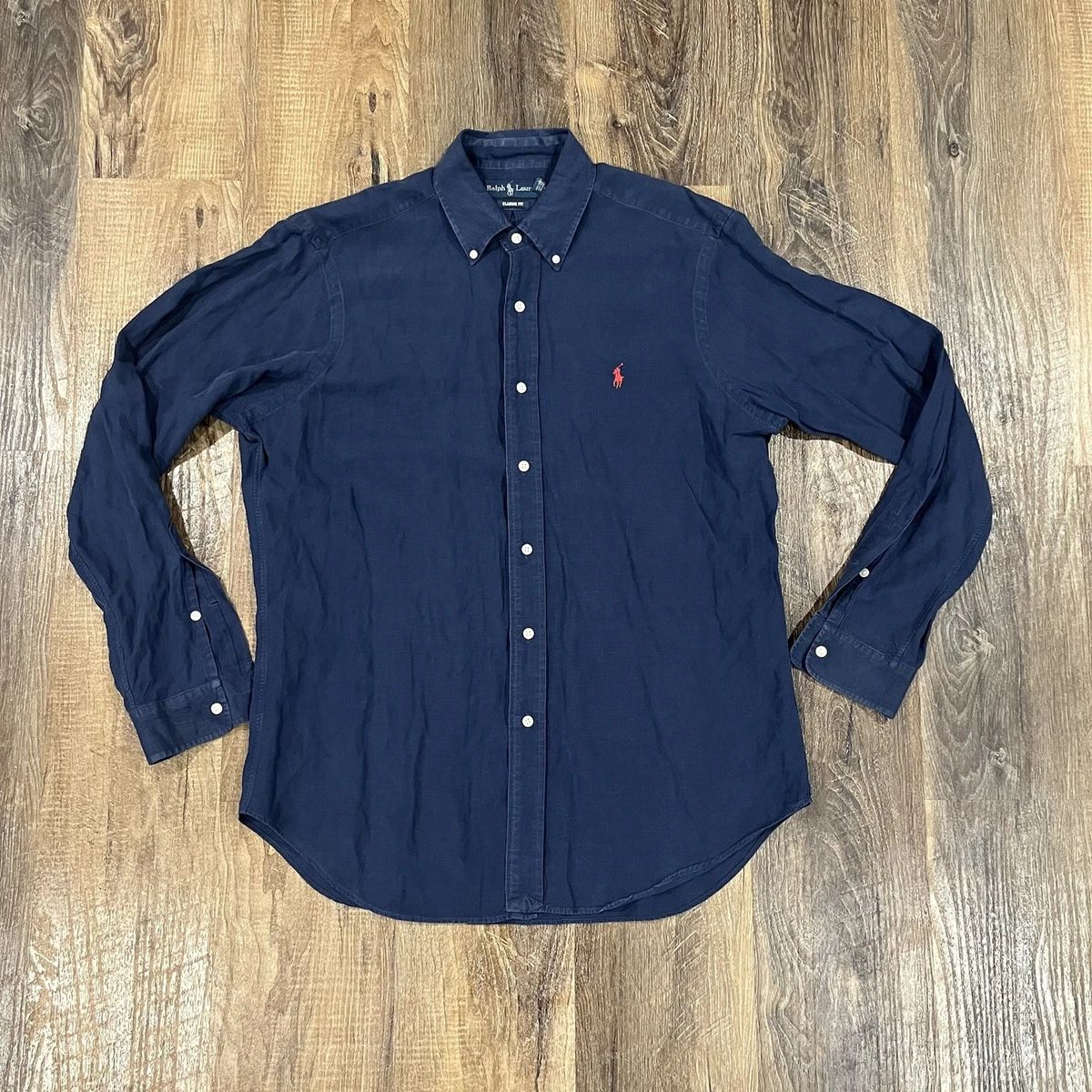 Polo Ralph Lauren Silk Long Sleeve Solid Casual Button-Down Shirts