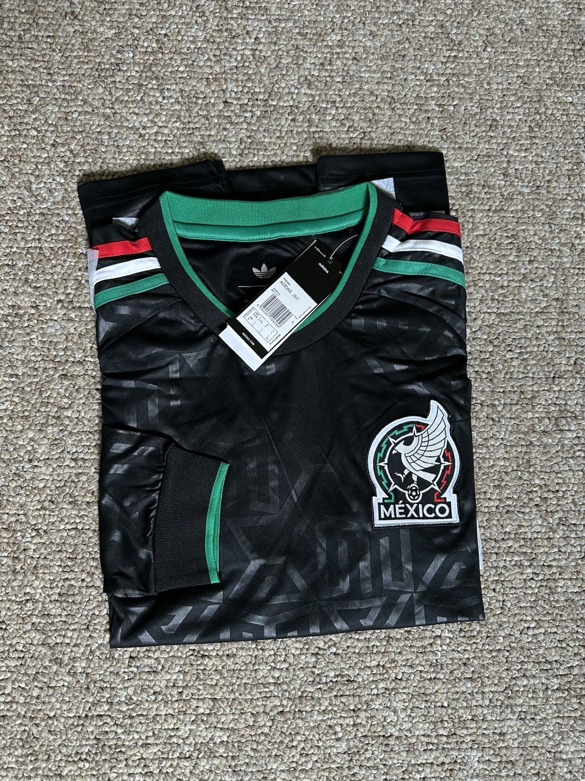 Mexico Black/Green/Red/White Long Sleeve Soccer Jersey