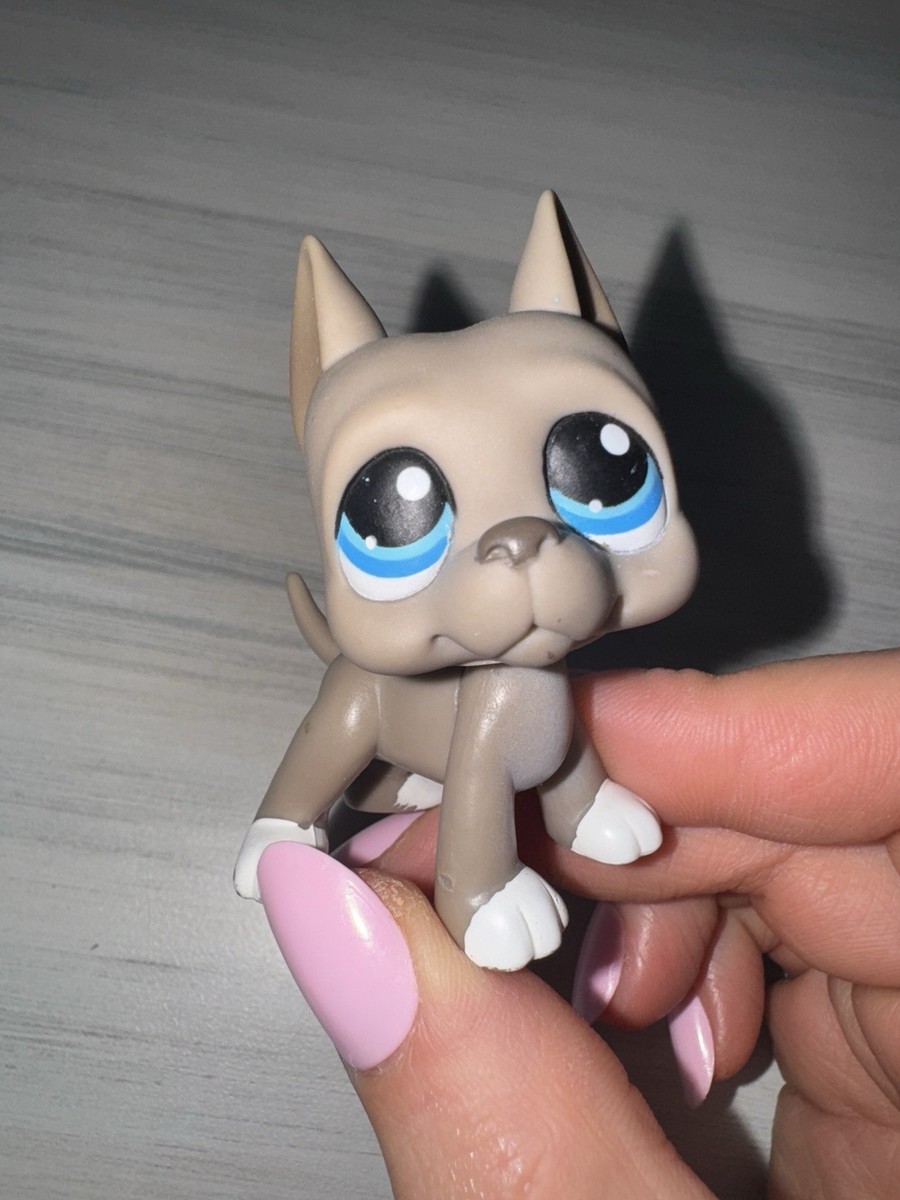 Littlest Pet Shop LPS #184 Gray Great Dane Rare Vintage Authentic