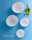 Oval Serving Bowls Set of 4, 15/20/43/66 OZ Opal Glass Lightweight White Nesting — photo 4