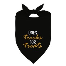 Does Trick for Treat Dog Bandana Comfortable Triangle Halloween Dog Bandana B...