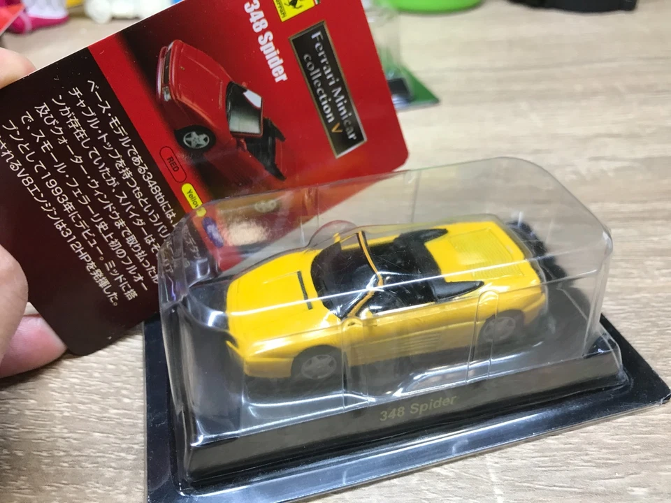 Kyosho - Ferrari Minicar 5 - 348 Spider - Amarillo - Escala 1/64 - Mini Coche - R12 Foto 2 de 4