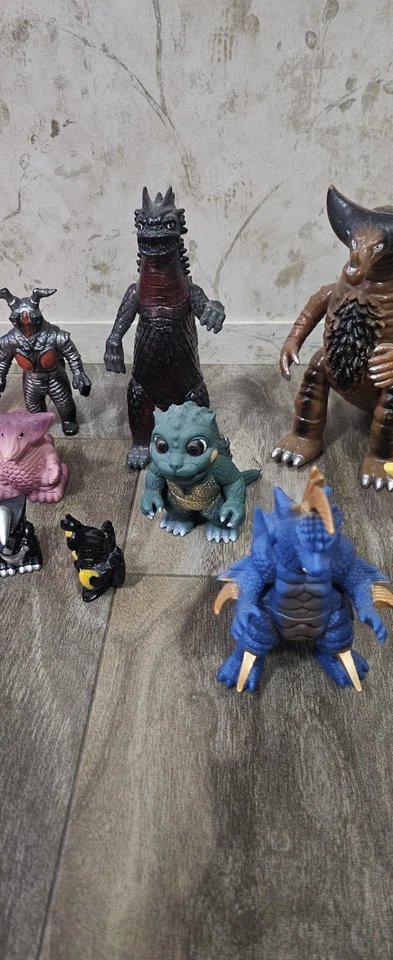Lote de bonecos antigos Kaiju Ultraman vinil macio Sofubi brinquedo Japão - Imagem 4 de 4
