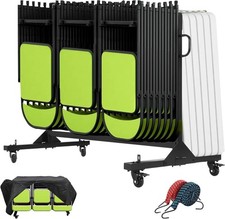 Folding Chair Rack Cart for 42 Chairs or 12 Tables of 400 LBS with Wheels
