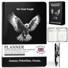 Undated Daily, Weekly  Monthly Planner  A5 Business Journal for Time Mana