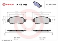 Brembo Bremsbelagsatz, Scheibenbremse P 49 055 FüR Mazda