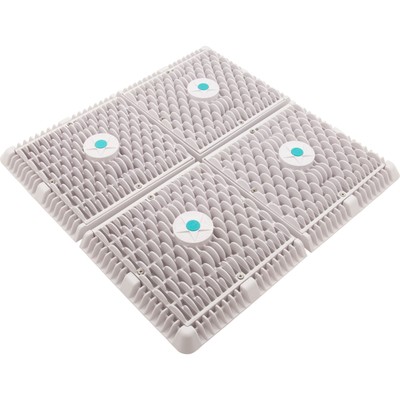 Main Drain Cover, Aquastar Wave, 18'' Square (4x9) , w/Fr, Wht, VGB : WAV18WRNF10