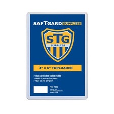 2 loose sample STG 4x6 Toploader Rigid Card Holders Photos Prints Postcards