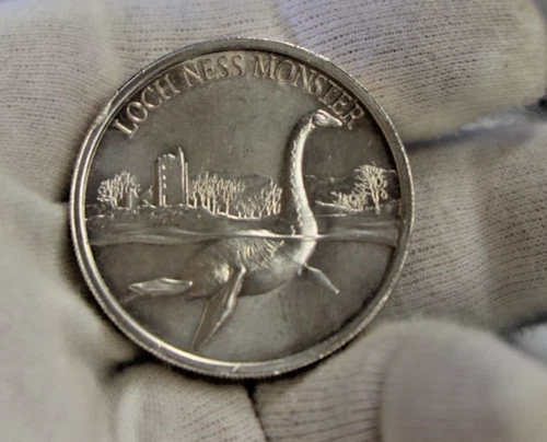 LOCH NESS MONSTER SILVER 2 OZ 999 FINE ROUND INTAGLIO MINT