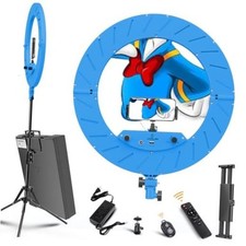 Ring Light 18 INCH Kit,55W6700k Dimmable LED Light, Tripod Stand, Maya Blue