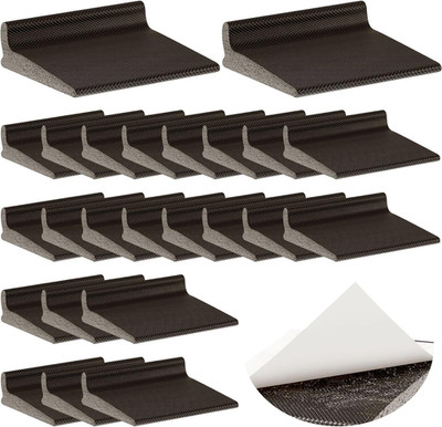 25 Pcs Door Corner Seal, Self Adhesive Frame Door Corner Seals Raised behind Wea