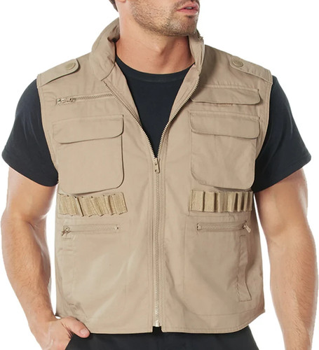 Ranger Vest Khaki Tactical Outdoor Military Pockets Ranger Vest XL A006240