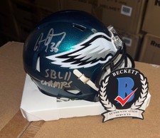 Jay Ajayi Philadelphia Eagles Speed Mini Helmet SB Champs Beckett Witness