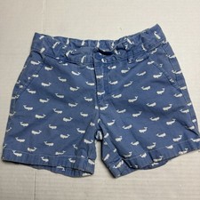 Gap Kids All Over Whale Print Shorts In Blue White. Size: 8