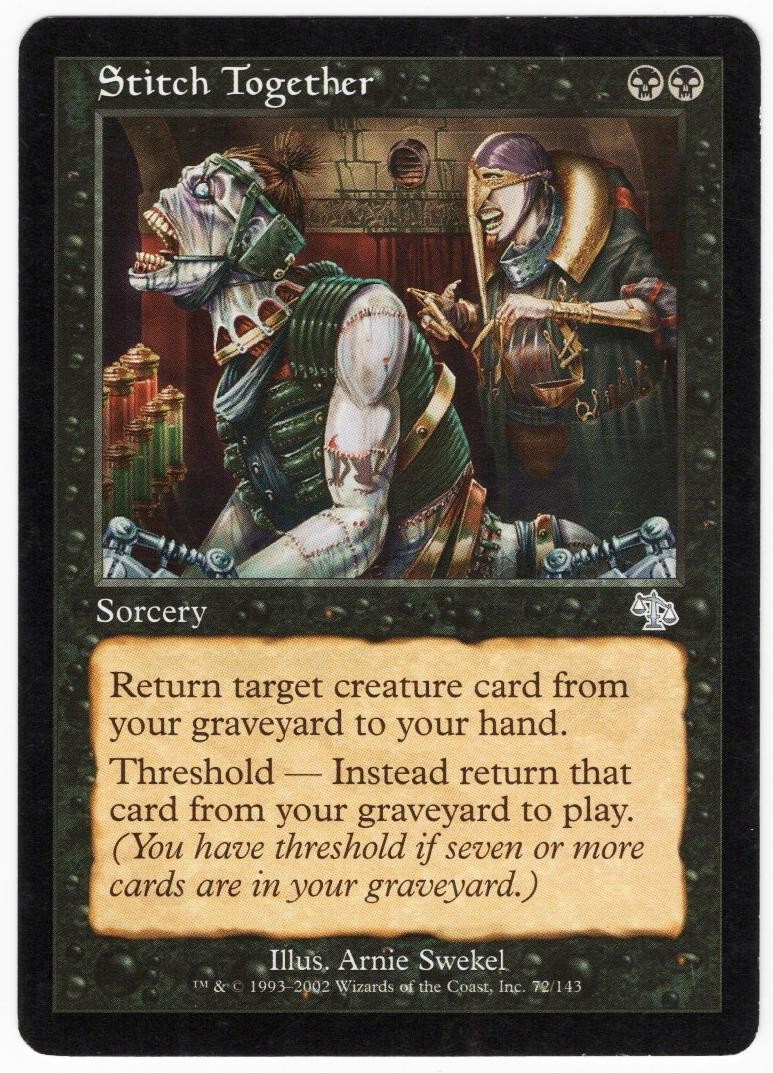 Stitch Together 2002 Judgment Black Uncommon Sorcery MTG SP - NM AZ1