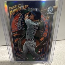 Topps Bowman Prospect Power-Up Chrome PP-12 Max Clark Detroit Tigers Baseball