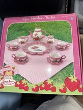 RARE Strawberry Shortcake 12-Piece Vintage Porcelain Tea Set W/ Box MINT