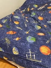 Full/Double Size Outer Space Comforter – Planets, Rockets & Spacecraft Theme