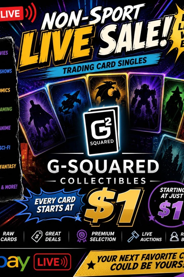 G-Squared Collectibles Non-Sport & Pop Culture Card Sale