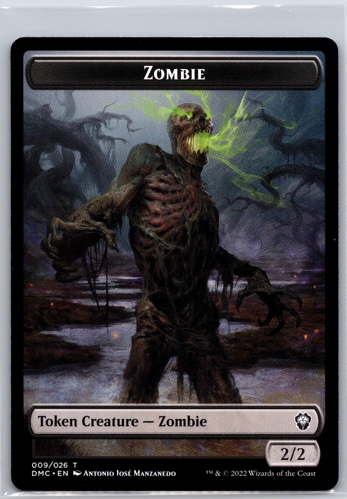 1X Zombie Token 9 COMMANDER: DOMINARIA UNITED Magic: The Gathering NM