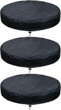 3 Pack 55 Gallon Drum Lid Cover Fits Most Water Barrel and Trash Can Black