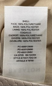 Babaton Saturn Tan Snakeskin Vegan Leather A-Line Mini Skirt Women's Size 8