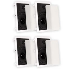 Theater Solutions TS80W Flush Mount Speakers with 8" Woofers In Wall 2 Pairs