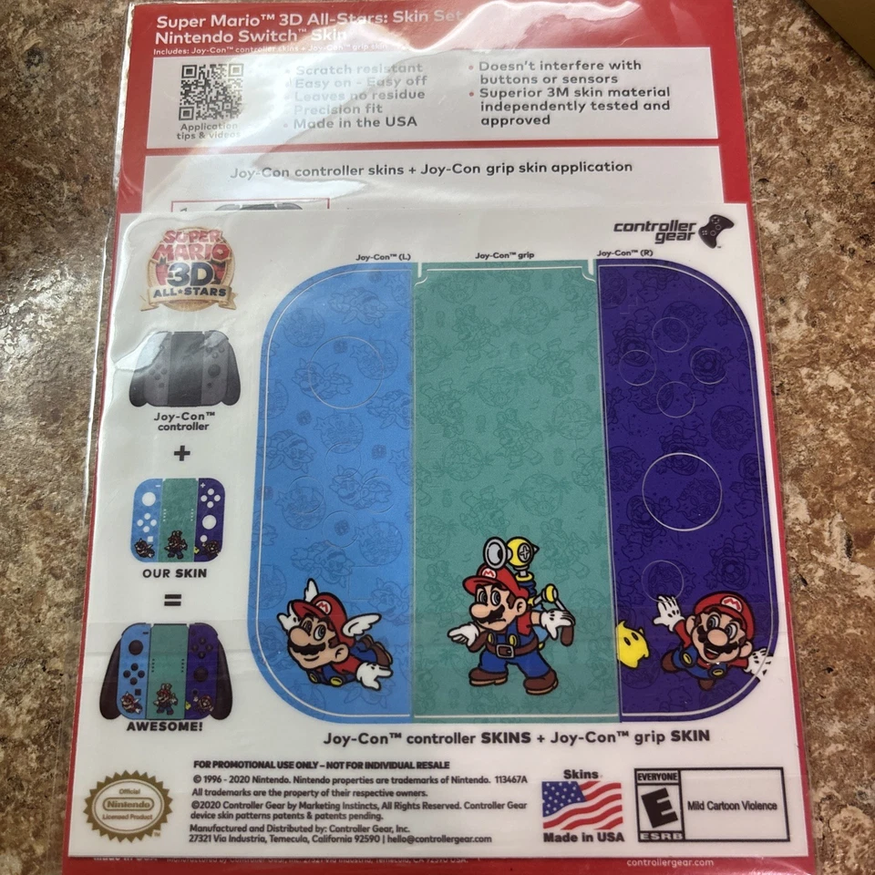 NUEVO Super Mario 3D All Stars Skin Set Nintendo Switch Skin Foto 4 de 4