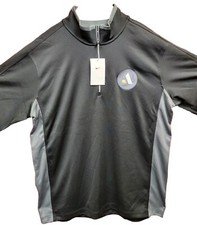 NEW NWT Nike Dri Fit Golf 1/4 Zip Black Gray ACTIVE WARE 578673-010 Men's LARGE